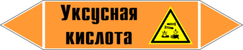 Маркировка трубопровода "уксусная кислота" (k06, пленка, 358х74 мм)" - Маркировка трубопроводов - Маркировки трубопроводов "КИСЛОТА" - магазин "Охрана труда и Техника безопасности"